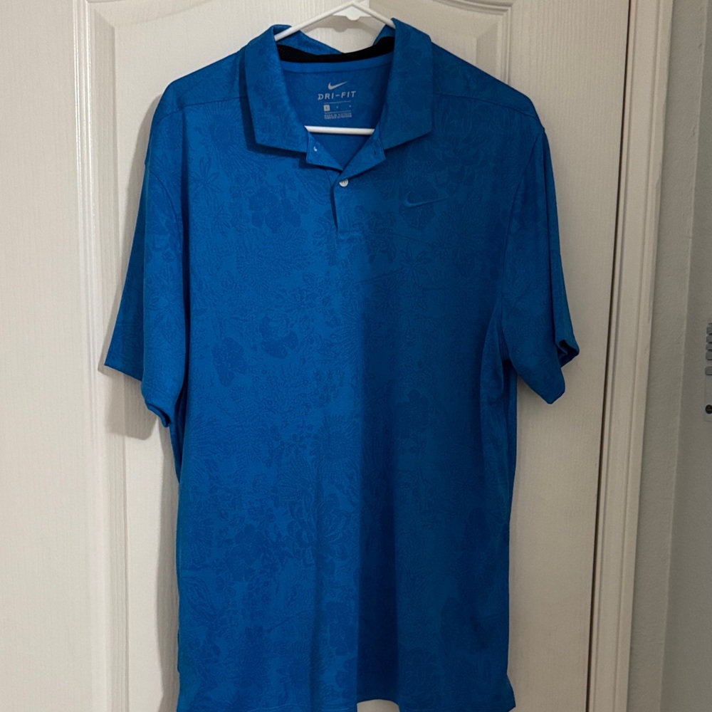 Nike Men's Vibrant Blue Polo Shirt